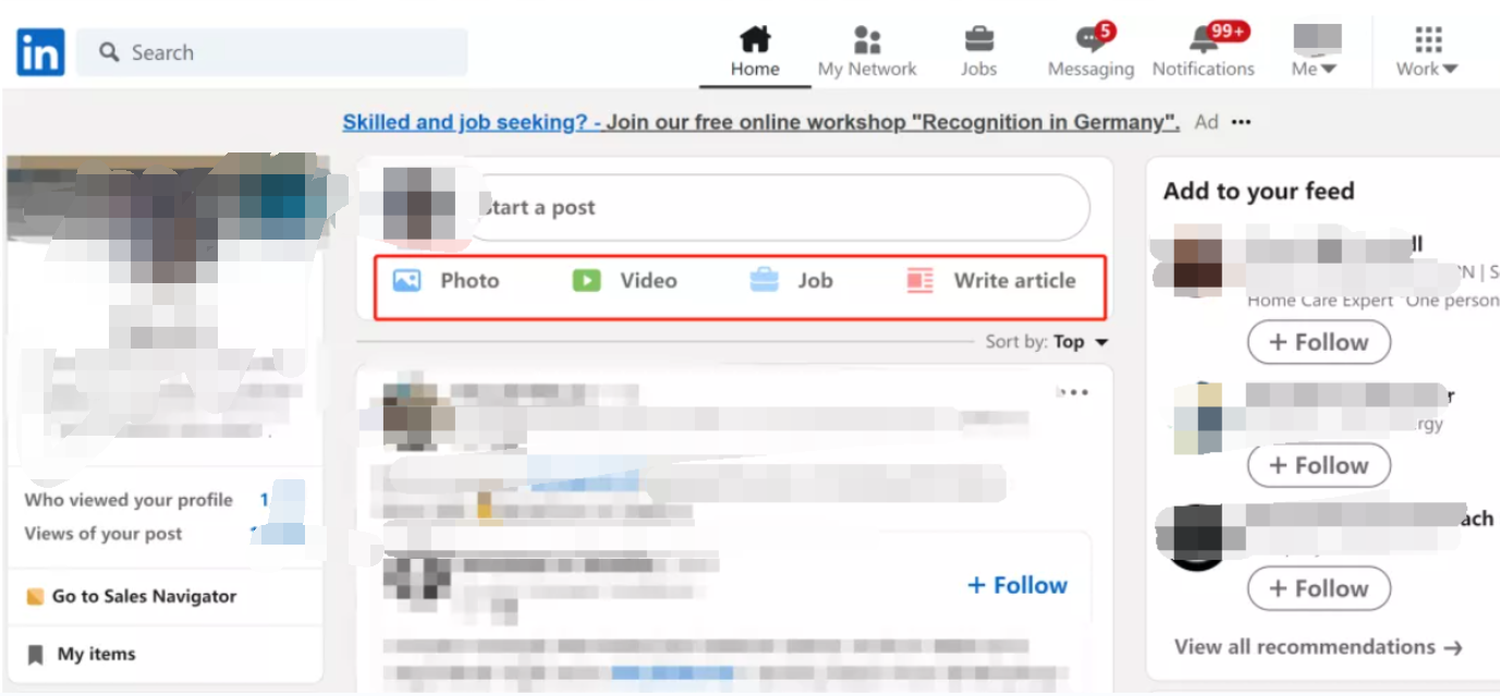 海外LinkedIn领英PC端官网